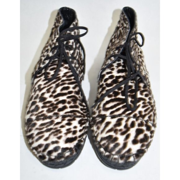 $950+ PRADA MILANO Leopard Print CALF HAIR Espadrille PLATFORM BOOT 39 (Z1) - Picture 6 of 12